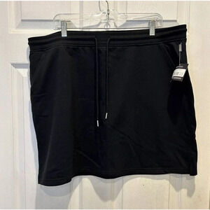 NWT Eddie Bauer Women's‎ Size XL Black Cozy Camp Fleece Skirt